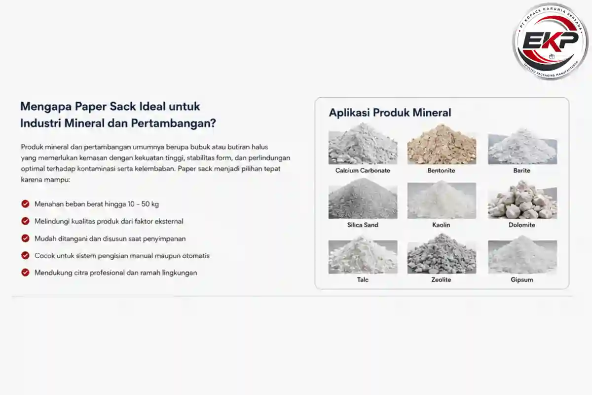 Karung Kertas - Paper Sack untuk Industri Mineral dan Pertambangan 1 Paper sack untuk industri mineral dan pertambangan - ekp 2
