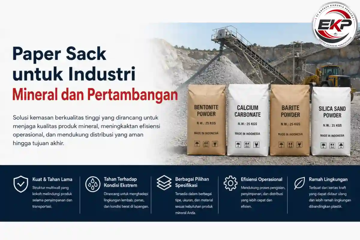 Paper sack untuk industri mineral dan pertambangan - ekp